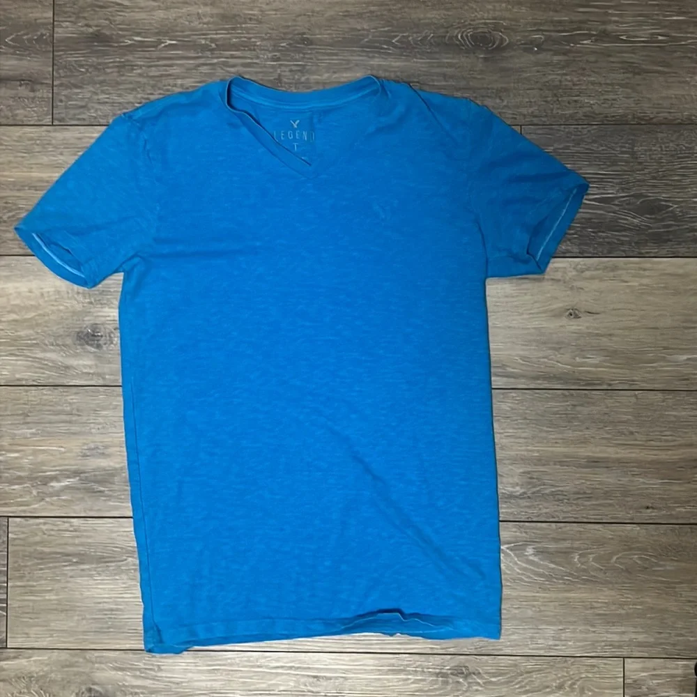 Men’s blue American Eagle, V-neck T-shirt - Picture 1 of 4
